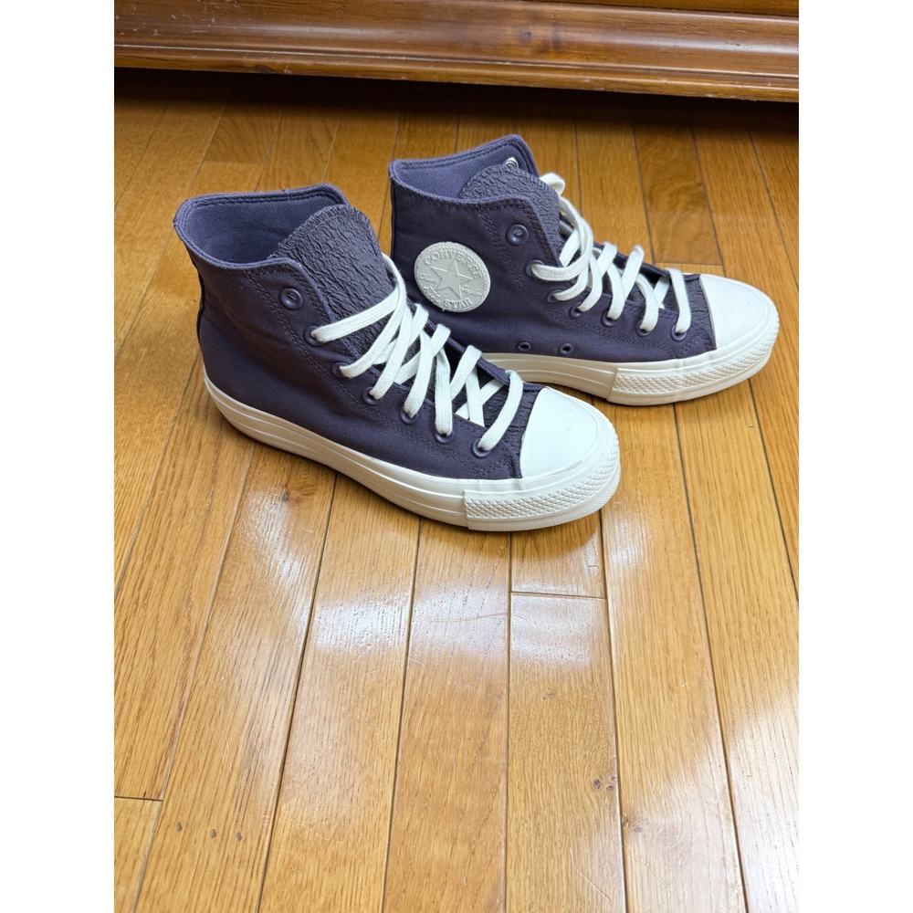 Converse Chuck Taylor All Star Lift High Top Purple Platform Sneakers 7.5 - Picture 2 of 7